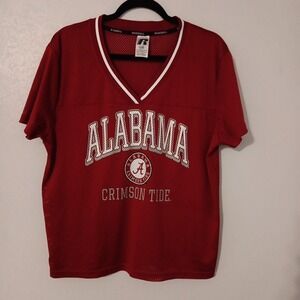 Russell Jersey Youth Sz.Large 12/14 ALABAMA CRIMSON TIDE Short Sleeved ‎ V-Neck